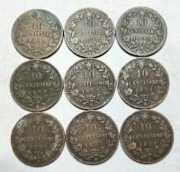 moneta Włochy 10 centesimi 1893 1894 Król Umberto I