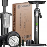 Pompka rowerowa z manometrem do roweru piłki samochodowa podłogowa ręczna