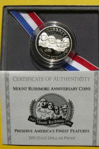 1/2 $ USA 1991 S MOUNT RUSHMORE NATIONAL MEMORIAL