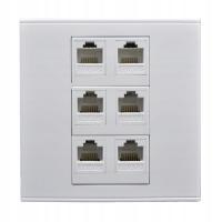 Ethernet Wall Plate Outlet Accs Durable Easy