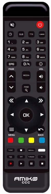 ПУЛЬТ ДИСТАНЦИОННОГО УПРАВЛЕНИЯ AMIKO CCC HD8155 HD8265 HD265 ОРИГИНАЛ !!!