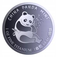 TYTAN 2026 Chińska Panda 1 uncja Tytanu 999,5 Stan Menniczy w KAPSLU