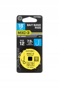 Matrix MXC-3 18” Bait Band Rigs 12 0,20mm Haki Z Przyponem