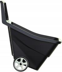 Садовая тачка легкая пластиковая прочная двухколесная черная 95л