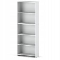 Книжный шкаф белый 70 см с 5 полками офисные игрушки полка лофт шкаф