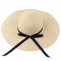 Женская пляжная шляпа с большими волнистыми полями