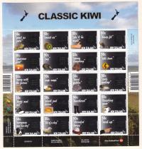 Nowa Zelandia ** Kiwi, pies, ryba, ptaki, 20 znaczkowy arkusik Mi 2426-45