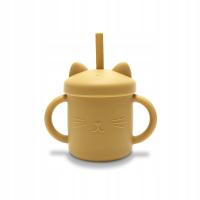 Силиконовая чашка с соломинкой и ручками для детей LORELLI