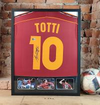 Francesco Totti, AS Roma - koszulka z autografem w ramie od 1zł! (zag)