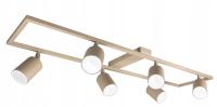 LAMPA SUFITOWA NATYNKOWA 6XGU10 LED SPOT BEŻ ECRU RUCHOMA REFLEKTOR LOFT