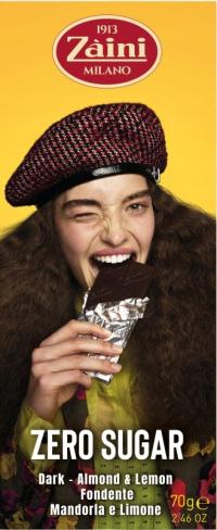 SMAKOWA CZEKOLADA GORZKA ZERO SUGAR DARK ALMOND&LEMON BEZ DODATKU CUKRU 70G