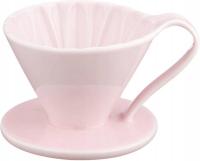 Drip ceramiczny stożkowy FLOWER DRIPPER róż cup1