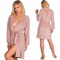Livco Corsetti Mikiss чувственный женский банный халат с узлом порошковый розовый S / M