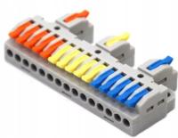 Szybkozłączka przelotowa rozdzielacz 3 na 15 na śrubę M3 600V 32A KV4315