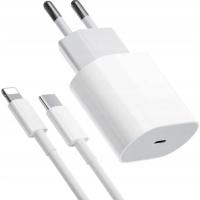 Oryginalny Zestaw Ładowarka 20W + Kabel iPhone Fast Charge USB-C-LIGHTNING