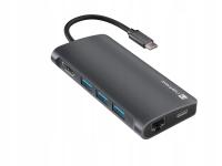 Stacja dokująca USB Natec Fowler 2 V2 Multiport USB-C - HUB USB 3.0 3x, Hd