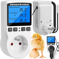 Термостат электронный регулятор температуры розетка сети 230В Макс. 3680W