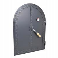 Стальная дверь для коптильни / камина / открытого очага 50 см x 70 см