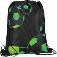 WOREK SZKOLNY NA BUTY OBUWIE DLA CHŁOPCA CZARNY PIŁKA NOŻNA FOOTBALL