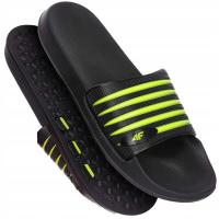 Klapki męskie 4F czarne gumowe oddychające wodoodporne