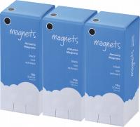 Magnesy do tablic i gablot 30mm, 10 SZTUK czarne mocne VIKING x 3 OPAK