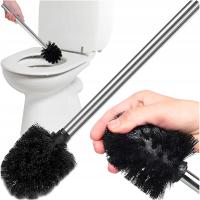 SZCZOTKA WC DO TOALETY UNIWERSALNA TOALETOWA SREBNA MOCNA ŁAZIENKOWA 35CM