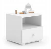 KOBI Stolik nocny Emi 40,5x37x40 cm biała kulka