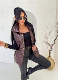 Bezrekawnik Basari kamizelka L 40 czekolada