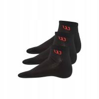 НОСКИ WILSON QUARTER SOCKS 39-46 3 ПАРЫ ЧЕРНЫЙ