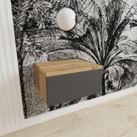 Szafka ścienna Dąb WOTAN +F.Grafit30cm Wisząca AVA