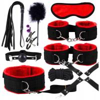Kajdanki erotyczne BDSM opaska lina PASY do wiązania BONDAGE zestaw BDSM