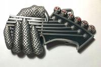 Gryf gitary czarny klamra zapinka rock muzyka