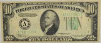 14.ha.USA, 10 Dolarów 1934 A FR NOTE, St.3+