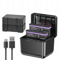 ZESTAW BATERII 2500 MAH DO INSTA 360 X4 Z ŁADOWARKĄ I AKCESORIAMI