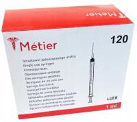 Туберкулиновый шприц 1 мл с иглой 0,6x25 мм TBC Metier Medical 120 шт.