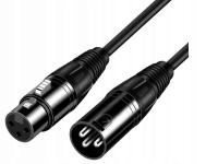 Kabel mikrofonowy XLR - XLR MOZOS 3 m Czarny