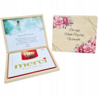Podziękowanie dla Chrzestnych pudełko na merci