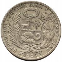 44778. Peru - 1 sol - 1926r. - Ag (24,81g/37mm)