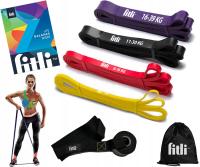 Резинки для упражнений, резинки для силовых полос, набор из 4 резинок, 2-39 кг, ручка