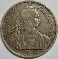 Indochiny Francuskie 1 piastre 1947 unia francuska symbol Marianne S228