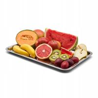 TACA METALOWA NA OWOCE PRZEKĄSKI PATERA DUŻA DO SEROWANIA 45X30CM