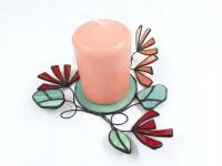 Витражный подсвечник настурция