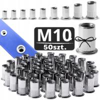 Nitonakrętka M10 50 sztuk Nitonakrętki Walcowe Stalowe Ocynk LF Nity ZINE