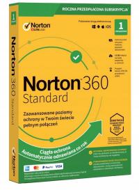 Antywirus NORTON 360 Standard VPN 10GB 1PC 1 rok KLUCZ ESD ELEKTRONICZNY
