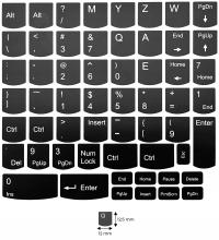 Naklejki spolszczające na klawisze klawiatury Asus Lenovo Toshiba Acer HP