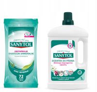 SANYTOL НАБОР СТИРАЛЬНОЙ ЖИДКОСТИ 1Л САЛФЕТКИ