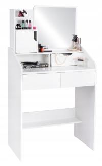 BIAŁA TOALETKA KOSMETYCZNA Z DUŻYM LUSTREM Z SZUFLADAMI FUNFIT