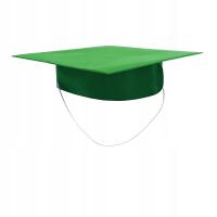 BIRET DLA DZIECI Z GUMKĄ-ZIELONY (1sztuka)-PASOWANIE PRZEDSZKOLAKA/UCZNIA