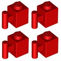 LEGO klocek 1x1 z uchwytem czerwony 4 szt. 2921 28917
