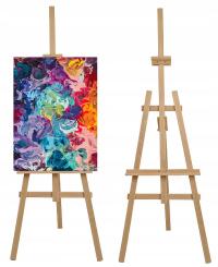 SZTALUGA MALARSKA TRÓJNOŻNA DREWNIANA BUKOWA STUDYJNA 178 CM DUŻA PLENEROWA